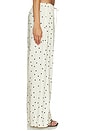 view 3 of 6 Addy Pant in Ivory & Black Polka Dot