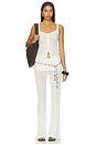 view 5 of 6 Erin Pointelle Knit Pant in Ivory