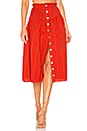 view 1 of 4 Kit Midi Skirt in Cherry Red