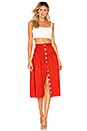 view 4 of 4 Kit Midi Skirt in Cherry Red