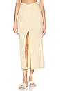 view 1 of 4 Green Thea Skirt in Vanilla Yellow