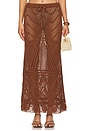 view 1 of 4 Marisal Midi Skirt in Chocolate Brown
