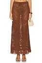 view 1 of 4 Marisal Midi Skirt in Chocolate Brown