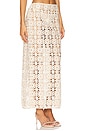 view 2 of 6 Tahlia Maxi Skirt in White & Beige