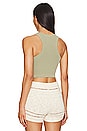 view 3 of 4 Green The Gigi Crop Tank in Herb Green
