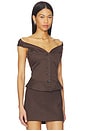 view 2 of 4 Gracyn Top in Dark Brown