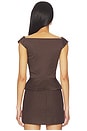 view 3 of 4 Gracyn Top in Dark Brown