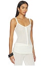 view 2 of 5 Erin Pointelle Knit Tank in Ivory