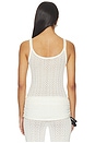 view 3 of 5 Erin Pointelle Knit Tank in Ivory