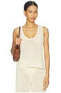 view 1 of 4 Rennata Open Stitch Tank in Ivory
