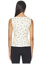 view 3 of 4 Adalyn Vest Top in Ivory & Black Polka Dot