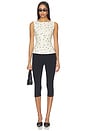 view 4 of 4 Adalyn Vest Top in Ivory & Black Polka Dot