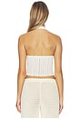 view 3 of 5 Ellana Pointelle Halter Top in Ivory