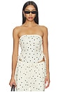 view 1 of 4 Addy Top in Ivory & Black Polka Dot