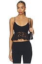 view 1 of 4 Dora Knit Lace Tank in Black