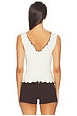 view 3 of 4 Samara Top in Ivory & Dark Brown
