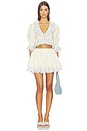 view 4 of 4 Anya Blouse in Ivory & Blue
