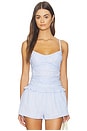 view 1 of 5 Top Carmen in Light Blue Stripe