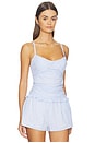 view 2 of 5 Top Carmen in Light Blue Stripe