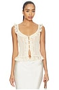 view 1 of 4 Leyla Pointelle Ruffle Top in Cream