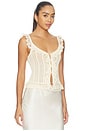 view 2 of 4 Leyla Pointelle Ruffle Top in Cream
