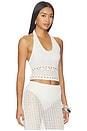 view 2 of 5 Sellia Pointelle Halter Top in Ivory