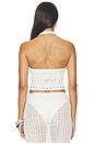 view 3 of 5 Sellia Pointelle Halter Top in Ivory