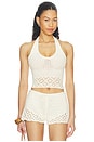 view 1 of 4 Carrissa Crochet Halter Top in Ivory