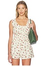 view 1 of 4 Marlena Top in Cream & Strawberry
