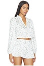 view 2 of 5 Top Dallen in Ivory & Blue Floral