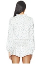 view 3 of 5 Top Dallen in Ivory & Blue Floral