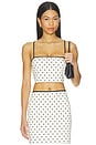 view 1 of 4 Elowen Top in Cream & Black Dot