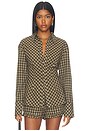 view 2 of 7 Evelynn Top in Brown Gingham