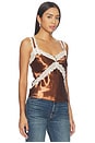 view 2 of 5 Jackie Top in Brown & Ivory