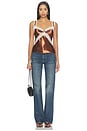 view 5 of 5 Jackie Top in Brown & Ivory