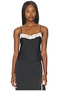 view 1 of 5 Claire Top in Black & Ivory