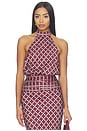 view 1 of 5 Margo Top in Maroon Plaid Multi
