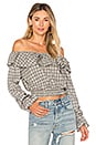view 1 of 4 BLUSA ESCOTE HOMBROS PEYTON in Black Check