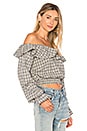 view 2 of 4 BLUSA ESCOTE HOMBROS PEYTON in Black Check