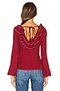 view 3 of 4 BLUSA HEATHER in Burgundy & White