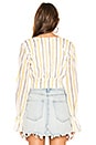 view 3 of 4 Reese Top in Yellow & Grey Stripe
