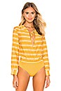 view 2 of 5 Gisele Bodysuit in Yellow Stripe