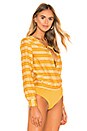 view 3 of 5 Gisele Bodysuit in Yellow Stripe