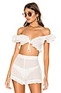 view 1 of 4 Daisy Duke Crop in White