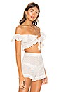 view 2 of 4 Daisy Duke Crop in White