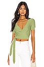 view 1 of 4 Danny Wrap Sweater in Green