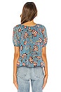 view 4 of 5 Christiana Top in Dusty Blue Floral