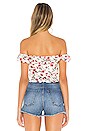 view 3 of 4 Lily Top in Red Dolly Floral