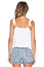view 3 of 3 Annabel Ruffle Tank in White