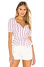 view 1 of 4 Brinley Top in Red & White Stripe